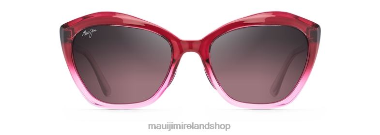 Maui Jim Sunglasses 2J26J220 | Maui Jim Lotus Polarized Cat Eye Sunglasses Raspberry Fade/Rose