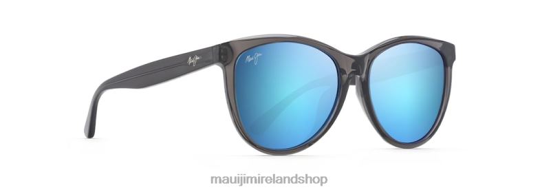 Maui Jim Sunglasses 2J26J229 | Maui Jim Glory Glory Polarized Cat Eye Sunglasses Transparent Grey/Blue Hawaii
