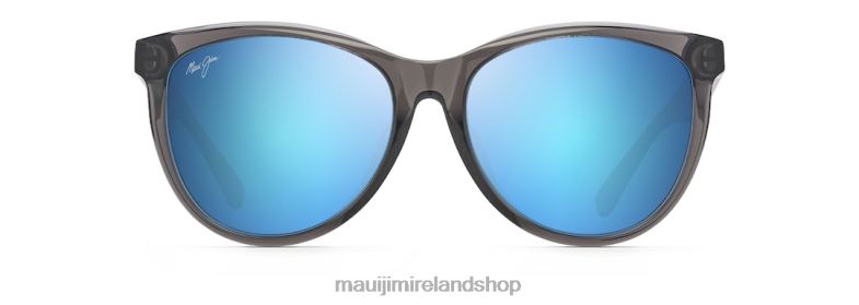 Maui Jim Sunglasses 2J26J229 | Maui Jim Glory Glory Polarized Cat Eye Sunglasses Transparent Grey/Blue Hawaii