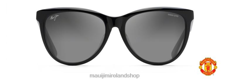 Maui Jim Sunglasses 2J26J230 | Maui Jim Glory Glory Polarized Cat Eye Sunglasses Black Gloss/Neutral Grey