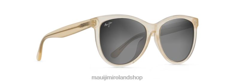 Maui Jim Sunglasses 2J26J231 | Maui Jim Glory Glory Polarized Cat Eye Sunglasses Milky Almond/Neutral Grey