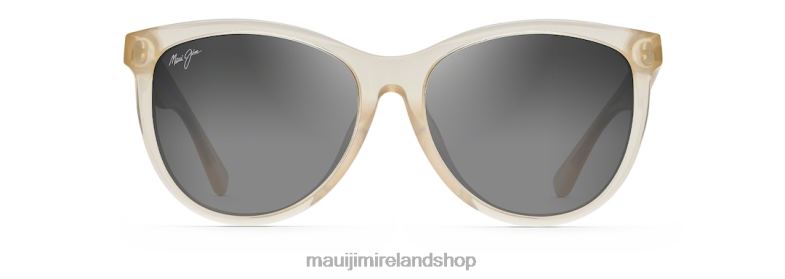 Maui Jim Sunglasses 2J26J231 | Maui Jim Glory Glory Polarized Cat Eye Sunglasses Milky Almond/Neutral Grey