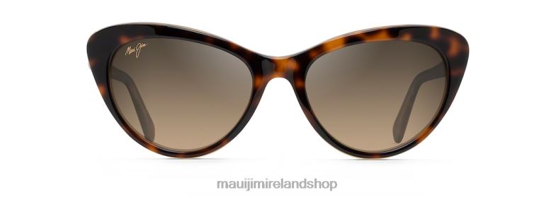 Maui Jim Sunglasses 2J26J244 | Maui Jim Kalani Polarized Cat Eye Sunglasses Dark Tortoise with Caramel Interior/HCL Bronze