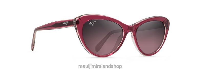 Maui Jim Sunglasses 2J26J245 | Maui Jim Kalani Polarized Cat Eye Sunglasses Raspberry with Crystal Interior/Rose