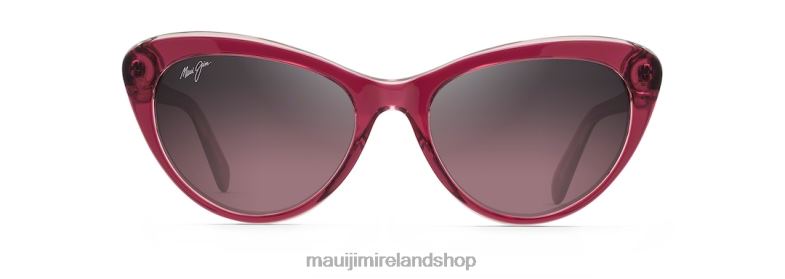 Maui Jim Sunglasses 2J26J245 | Maui Jim Kalani Polarized Cat Eye Sunglasses Raspberry with Crystal Interior/Rose