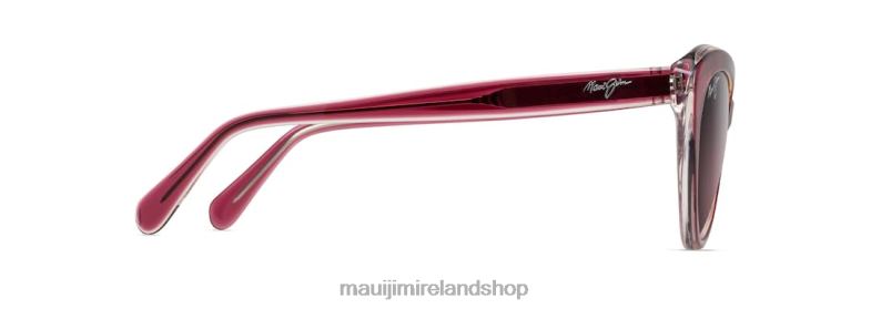 Maui Jim Sunglasses 2J26J245 | Maui Jim Kalani Polarized Cat Eye Sunglasses Raspberry with Crystal Interior/Rose