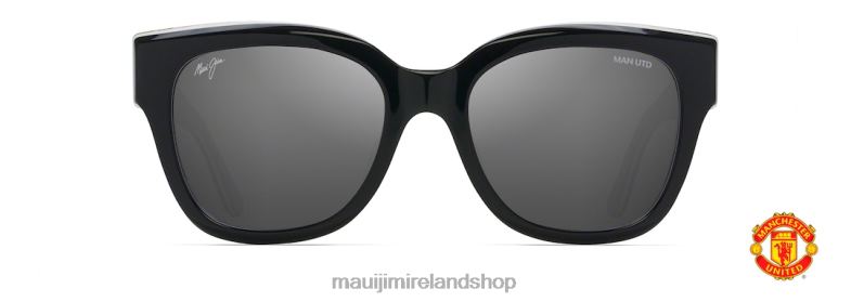 Maui Jim Sunglasses 2J26J249 | Maui Jim Siren Song Polarized Cat Eye Sunglasses Black with Manchester/Dual Mirror Silver to Black