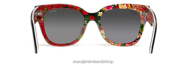 Maui Jim Sunglasses 2J26J249 | Maui Jim Siren Song Polarized Cat Eye Sunglasses Black with Manchester/Dual Mirror Silver to Black