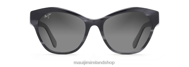 Maui Jim Sunglasses 2J26J276 | Maui Jim Kila Polarized Cat Eye Sunglasses Black with Pearl interior/Neutral Grey