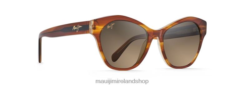 Maui Jim Sunglasses 2J26J277 | Maui Jim Kila Polarized Cat Eye Sunglasses Cinnamon with Almond interior/HCL Bronze