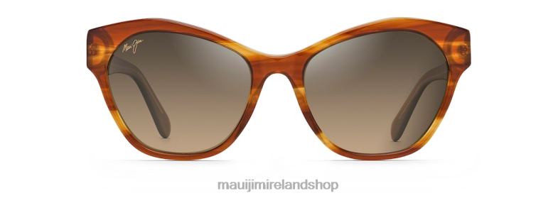 Maui Jim Sunglasses 2J26J277 | Maui Jim Kila Polarized Cat Eye Sunglasses Cinnamon with Almond interior/HCL Bronze