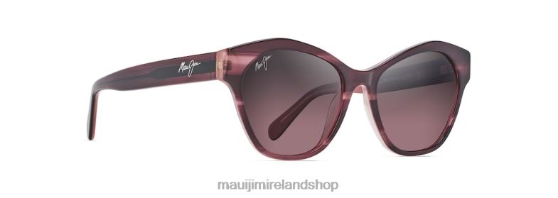 Maui Jim Sunglasses 2J26J278 | Maui Jim Kila Polarized Cat Eye Sunglasses Plum with Dusty RoseInterior/Rose