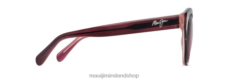 Maui Jim Sunglasses 2J26J278 | Maui Jim Kila Polarized Cat Eye Sunglasses Plum with Dusty RoseInterior/Rose