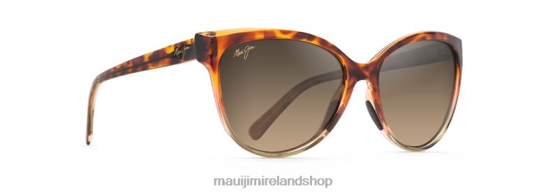 Maui Jim Sunglasses 2J26J374 | Maui Jim Olu Polarized Cat Eye Sunglasses Tortoise with Tan/HCL Bronze