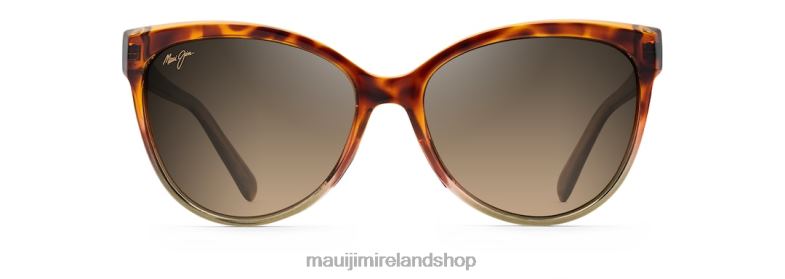 Maui Jim Sunglasses 2J26J374 | Maui Jim Olu Polarized Cat Eye Sunglasses Tortoise with Tan/HCL Bronze