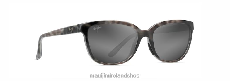 Maui Jim Sunglasses 2J26J399 | Maui Jim Honi Polarized Cat Eye Sunglasses Grey Tortoise Stripe/Neutral Grey