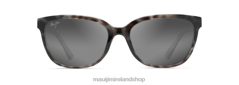 Maui Jim Sunglasses 2J26J399 | Maui Jim Honi Polarized Cat Eye Sunglasses Grey Tortoise Stripe/Neutral Grey