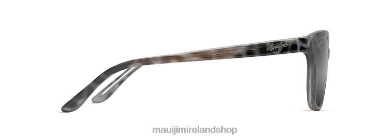 Maui Jim Sunglasses 2J26J399 | Maui Jim Honi Polarized Cat Eye Sunglasses Grey Tortoise Stripe/Neutral Grey