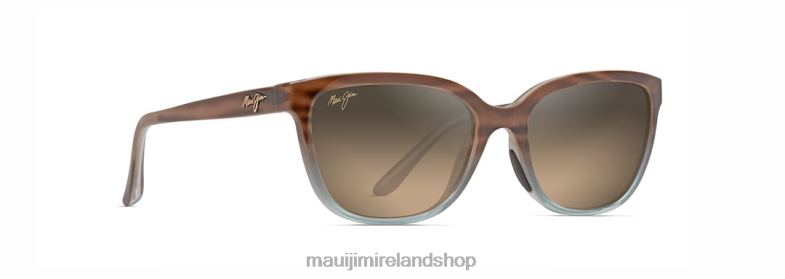 Maui Jim Sunglasses 2J26J400 | Maui Jim Honi Polarized Cat Eye Sunglasses Sandstone with Blue/HCL Bronze
