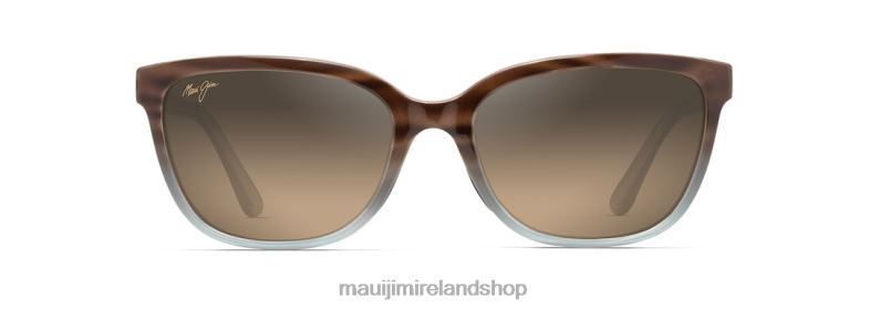 Maui Jim Sunglasses 2J26J400 | Maui Jim Honi Polarized Cat Eye Sunglasses Sandstone with Blue/HCL Bronze