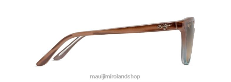 Maui Jim Sunglasses 2J26J400 | Maui Jim Honi Polarized Cat Eye Sunglasses Sandstone with Blue/HCL Bronze