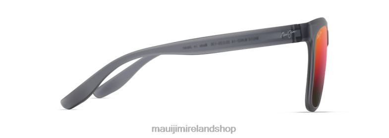 Maui Jim Ireland 2J26J36 | Maui Jim Pehu Polarized Classic Sunglasses Translucent Matte Grey/HAWAII LAVA