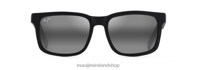 Maui Jim Ireland 2J26J86 | Maui Jim Stone Shack Polarized Classic Sunglasses Matte Black with Crystal tips/Neutral Grey