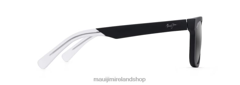 Maui Jim Ireland 2J26J86 | Maui Jim Stone Shack Polarized Classic Sunglasses Matte Black with Crystal tips/Neutral Grey