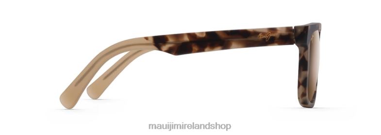 Maui Jim Ireland 2J26J88 | Maui Jim Stone Shack Polarized Classic Sunglasses Matte Havana Tortoise with Tan tips/HCL Bronze