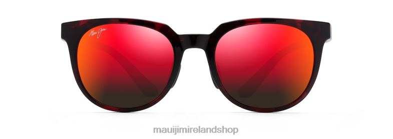 Maui Jim Sunglasses 2J26J119 | Maui Jim Wailua Polarized Classic Sunglasses Red and Black Tortoise/HAWAII LAVA