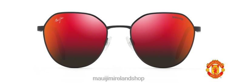 Maui Jim Sunglasses 2J26J130 | Maui Jim Hukilau Polarized Classic Sunglasses Matte Black/HAWAII LAVA