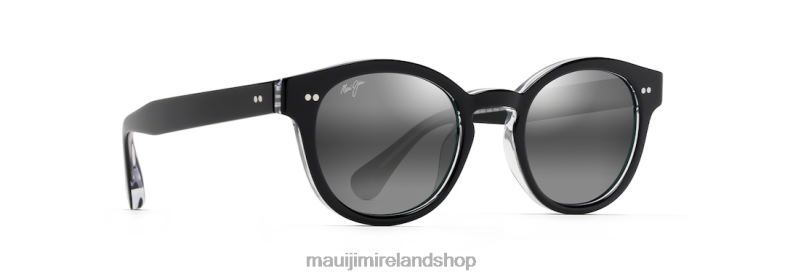Maui Jim Sunglasses 2J26J131 | Maui Jim Joy Ride Polarized Classic Sunglasses Black with Crystal/Neutral Grey