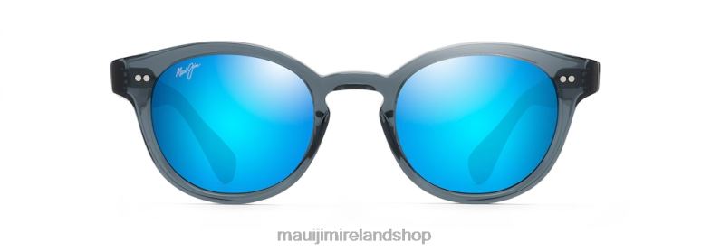 Maui Jim Sunglasses 2J26J132 | Maui Jim Joy Ride Polarized Classic Sunglasses Translucent Dove Grey/Blue Hawaii