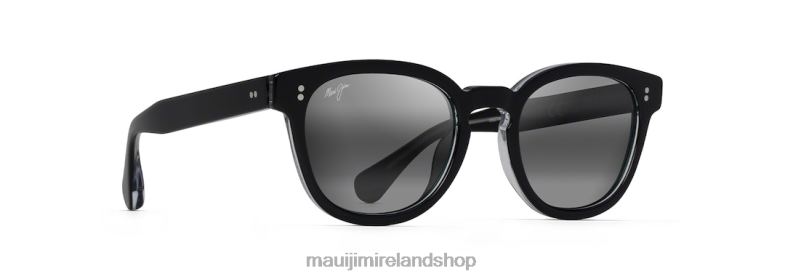 Maui Jim Sunglasses 2J26J136 | Maui Jim Cheetah 5 Polarized Classic Sunglasses Black with Crystal/Neutral Grey