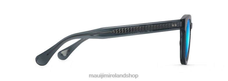 Maui Jim Sunglasses 2J26J137 | Maui Jim Cheetah 5 Polarized Classic Sunglasses Translucent Dove Grey/Blue Hawaii