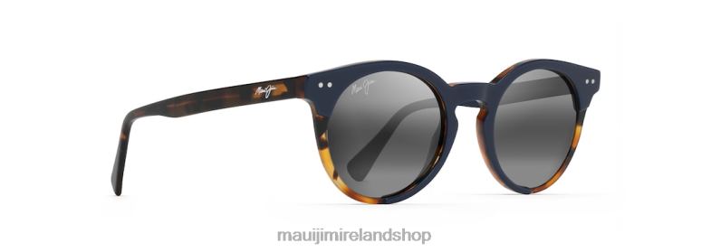 Maui Jim Sunglasses 2J26J156 | Maui Jim Upside Down Falls Polarized Classic Sunglasses Navy/Neutral Grey