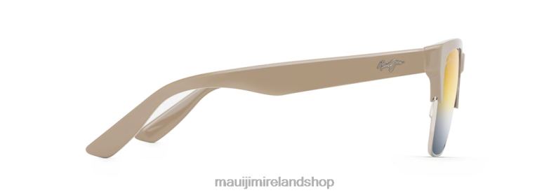 Maui Jim Sunglasses 2J26J171 | Maui Jim Perico Polarized Classic Sunglasses Silver Mink with Silver/Dual Mirror Gold to Silver