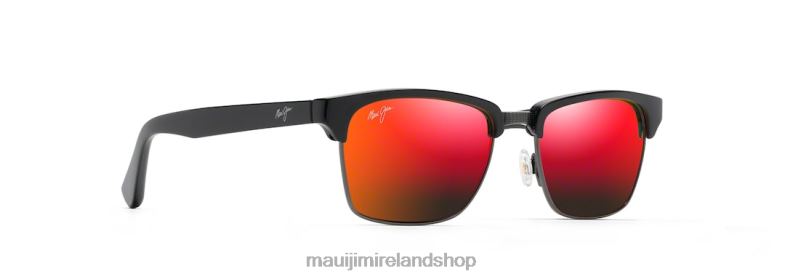 Maui Jim Sunglasses 2J26J193 | Maui Jim Kawika Polarized Classic Sunglasses Black Gloss with Antique Pewter/HAWAII LAVA