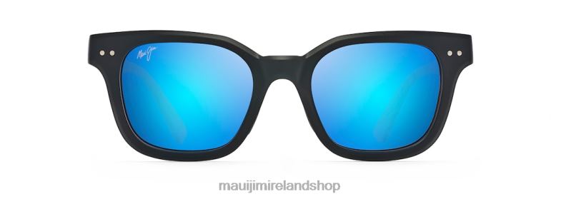 Maui Jim Sunglasses 2J26J222 | Maui Jim Shore Break Polarized Classic Sunglasses Black with Grey/Blue Hawaii