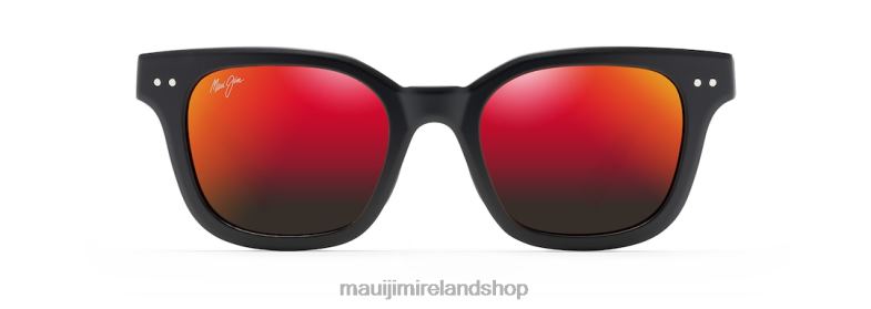 Maui Jim Sunglasses 2J26J224 | Maui Jim Shore Break Polarized Classic Sunglasses Matte Black/HAWAII LAVA