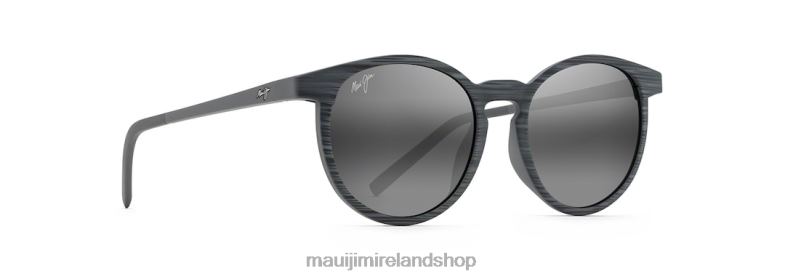 Maui Jim Sunglasses 2J26J234 | Maui Jim Kiawe Polarized Classic Sunglasses Grey Stripe/Neutral Grey