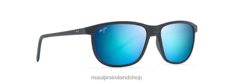 Maui Jim Sunglasses 2J26J254 | Maui Jim Lele Kawa Polarized Classic Sunglasses Dark Navy Stripe/Blue Hawaii