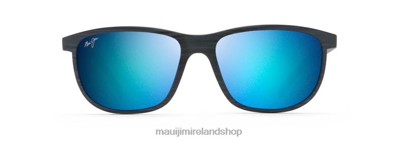 Maui Jim Sunglasses 2J26J254 | Maui Jim Lele Kawa Polarized Classic Sunglasses Dark Navy Stripe/Blue Hawaii