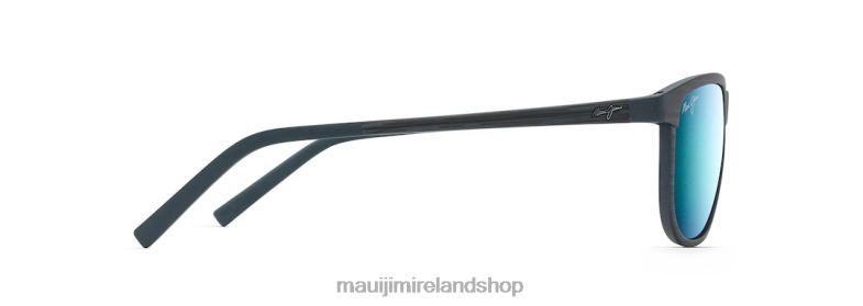 Maui Jim Sunglasses 2J26J254 | Maui Jim Lele Kawa Polarized Classic Sunglasses Dark Navy Stripe/Blue Hawaii