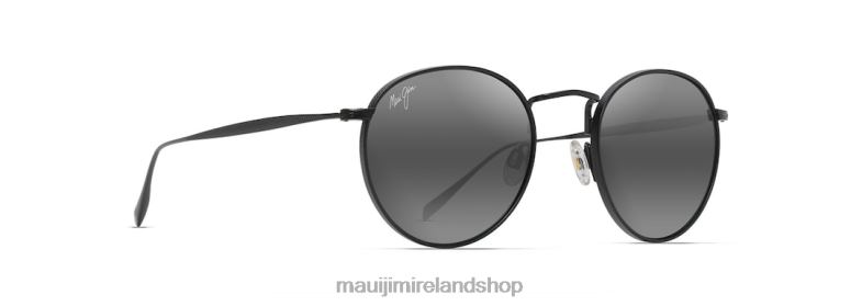 Maui Jim Sunglasses 2J26J356 | Maui Jim Nautilus Asian Fit Polarized Classic Sunglasses Matte Black/Neutral Grey