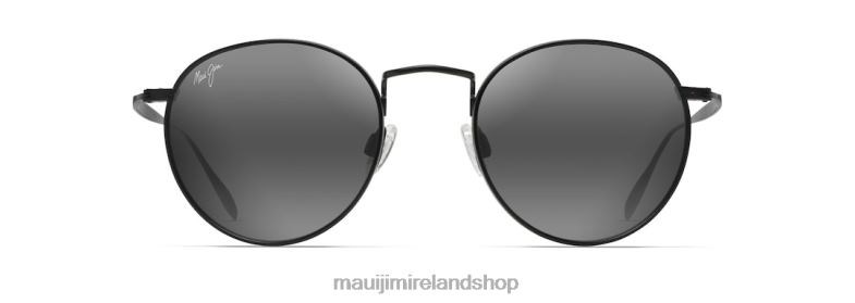 Maui Jim Sunglasses 2J26J356 | Maui Jim Nautilus Asian Fit Polarized Classic Sunglasses Matte Black/Neutral Grey