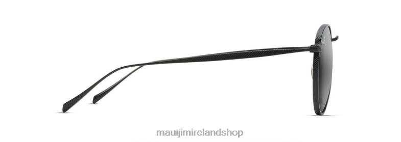Maui Jim Sunglasses 2J26J356 | Maui Jim Nautilus Asian Fit Polarized Classic Sunglasses Matte Black/Neutral Grey
