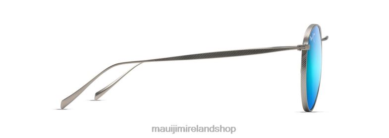 Maui Jim Sunglasses 2J26J357 | Maui Jim Nautilus Asian Fit Polarized Classic Sunglasses Titanium/Blue Hawaii