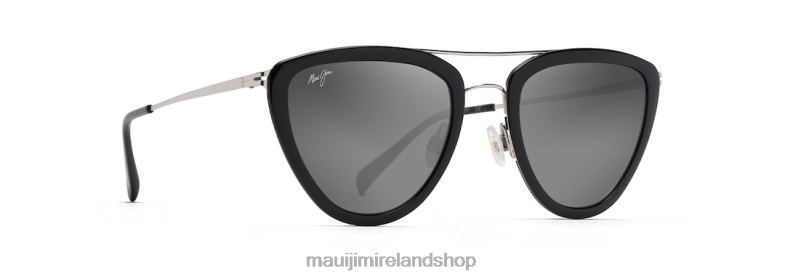 Maui Jim Sunglasses Ireland 2J26J120 | Maui Jim Hunakai Polarized Fashion Sunglasses Black Gloss/Neutral Grey
