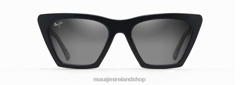 Maui Jim Sunglasses Ireland 2J26J175 | Maui Jim Kini Kini Polarized Fashion Sunglasses Black with Crystal/Neutral Grey